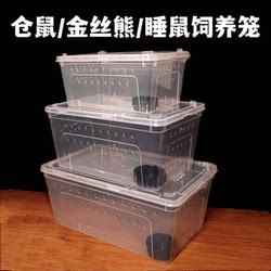 Transparent Hamster Breeding Box for Spanish Dormouse, Golden Hamster, Small Rodent Supplies, Dormouse Breeding Cage, Portable Dormouse Cage