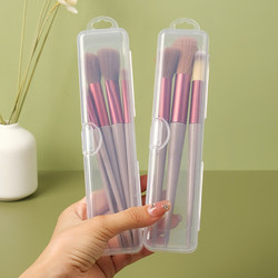 Makeup Brush Storage Box, Portable Dust-Proof with Lid, Blush Brush, Eye Shadow Brush, Eyebrow Pencil Organizer Box, Travel Box