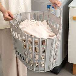 Dirty Clothes Basket, Household Laundry Basket, Wall-Mounted, Foldable, Bathroom Storage Basket for Dirty Clothes, Bathroom Organizer