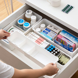Household Medicine Box, Portable Retractable Medicine Dispensing Box, Seven-Day-A-Week Desktop Drawer Medicine Storage Box