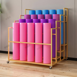 Yoga Mat Storage Rack, Fitness Equipment Storage Basket, Yoga Mat Foam Roller Rack, Movable Placement Rack