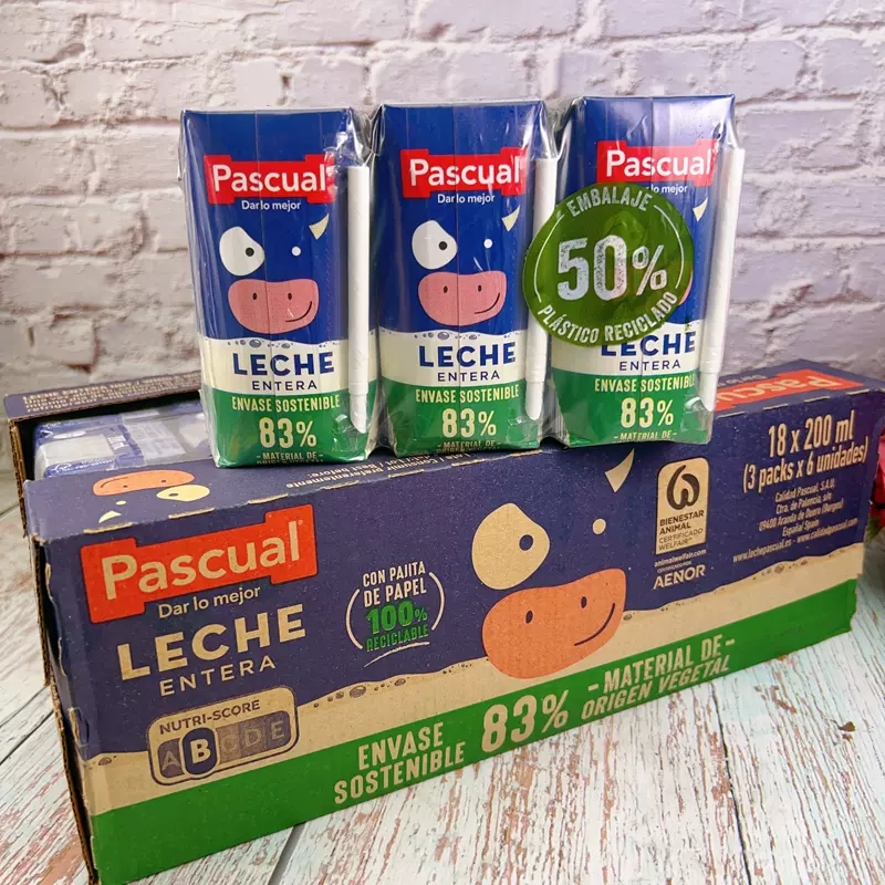 Leche entera - Pascual - 200 ml