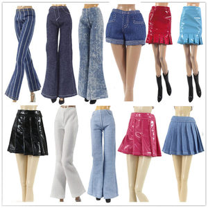 All kinds of denim shorts flared trousers, chin, chori bottoming trousers short skirt 30 cm replacement doll clothes accessories