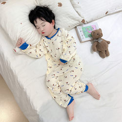 Boys' one-piece pajamas summer 2025 new thin modal air-conditioned clothes for babies to prevent colds for infants