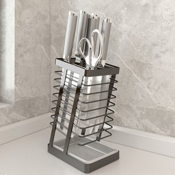 304 Stainless Steel Kitchen Knife Holder, Knife Rack, Storage Rack, Household Draining Countertop Knife Holder, Knife Storage Rack