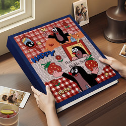 Photo Album, Commemorative Album, 345-Inch, 6 Large Capacity Slots, Family Baby and Children's Growth Photo Storage Album, Full Vertical Format Photo Album