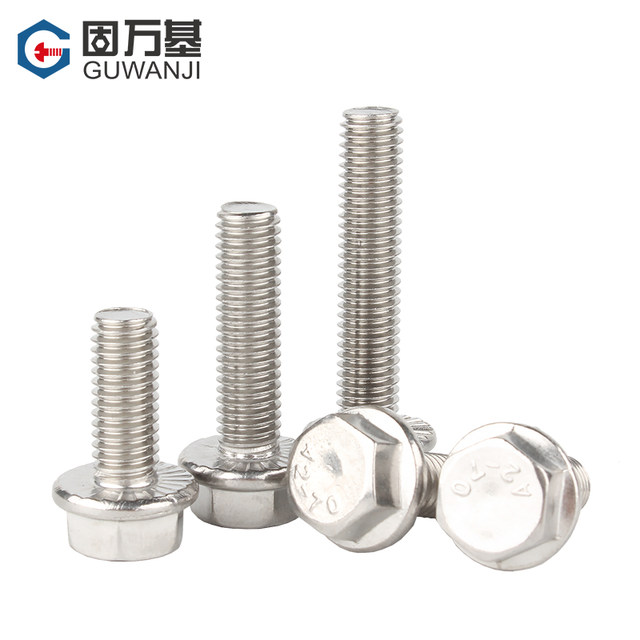 Produktbild von 8Pcs M10 X 1mm Fine Thread Flange Nuts, 304 Stainless Steel Hex