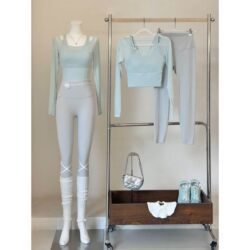 2026 New Style Halter Neck Long-Sleeve Yoga Outfit with Chest Pads, Fitness Yoga Pilates Indoor Top, Slim Fit