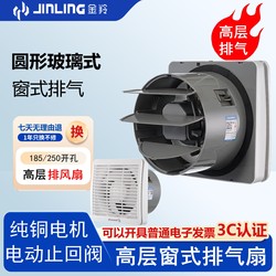 Jinling Electric Window Exhaust Fan Apc15-2-3De Apc20-3-3De High-Rise Bathroom Ventilation Fan