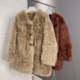 
2025 imported Tuscany fur integrated women's V-neck mid-length tassel horn buckle jacket 299 long 81