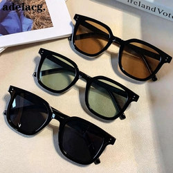 Orange Black-Framed Brown Sunglasses for Men and Women, Fashionable and Versatile, Summer and Autumn Sunglasses, Anti-Uv, Retro and Good-Looking