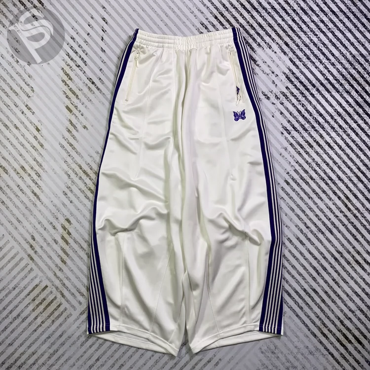 现货NEEDLES 22AW H.D. TRACK PANT - POLY SMOOTH阔版宽松休闲裤-Taobao