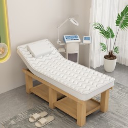 Solid Wood Latex Beauty Bed, Special Massage Bed for Beauty Salons, Ear Cleaning Bed, Tattoo and Body Care Bed, Massage Therapy Bed, Spa