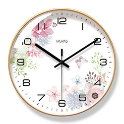 Quartz Clock Wall Clock Sweep Second Silent Wall-Mounted Simple Fresh Creative Living Room 8145 Clock Watch Wall Watch
