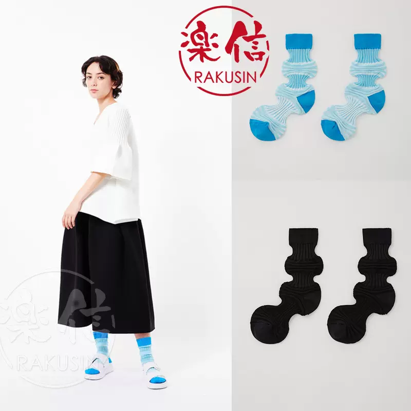 LUCENT GARTER RIB SOCKS 1日本代购CFCL时尚女士中筒袜-Taobao