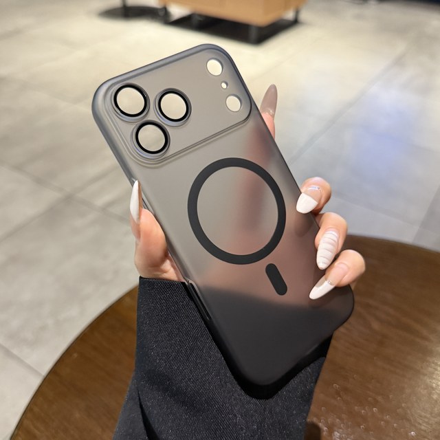 
Applicable to iPhone 17 mobile phone case 17pro Apple 17Air magnetic charging 16Promax new 15 lens all inclusive 13 dark blue matte 14plus ultra-thin 12PM protective cover for men and women 11