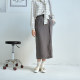 LOEN original design spring and summer new versatile temperament slim Japanese high-waist irregular button skirt