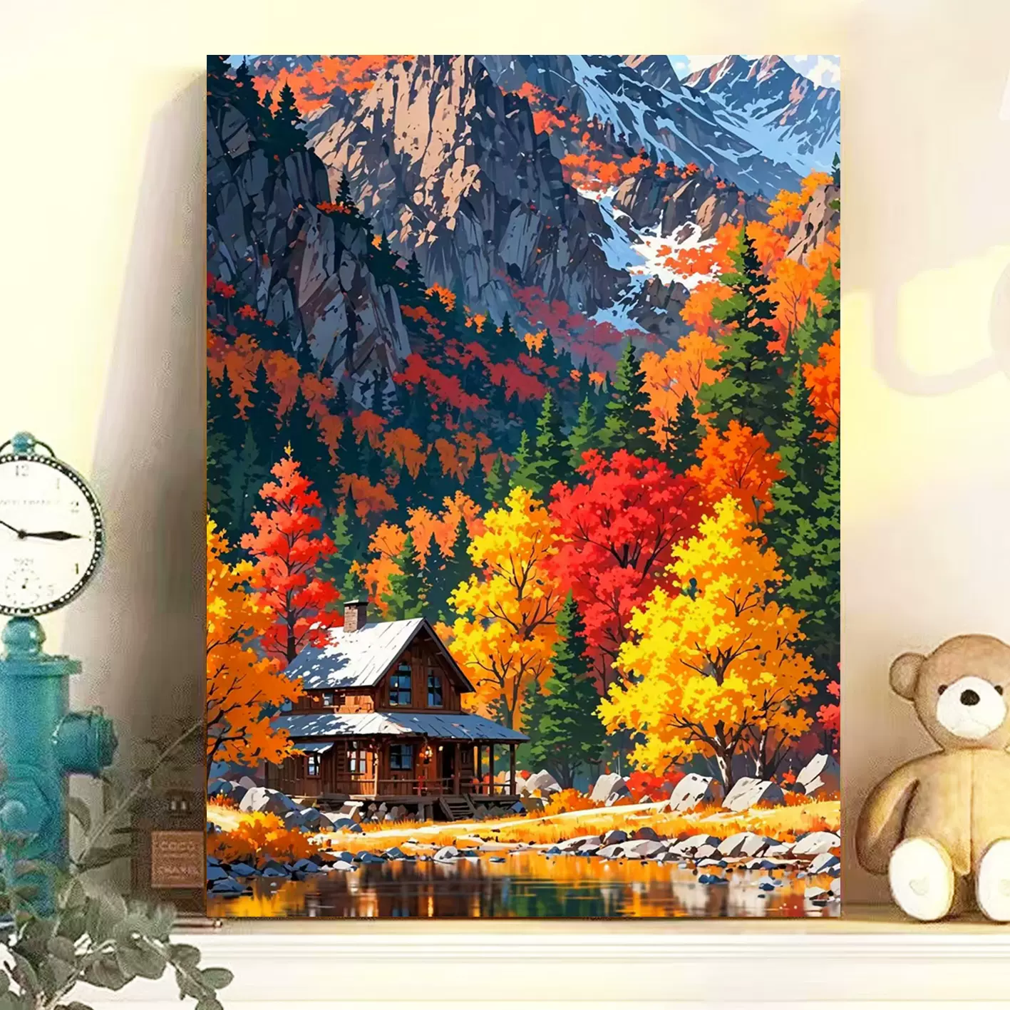 宫崎骏动漫数字油画diy涂色手绘卡通风景治愈成人丙烯画