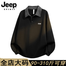 Jeepspirit Sweatshirt Men's 2026 New Spring, Autumn and Winter Large Size Casual Inner Wear Long-Sleeved Polo Shirt Top