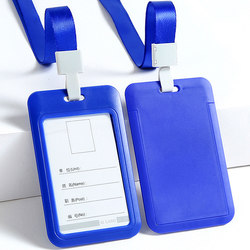 Id Card Holder Work Badge with Lanyard Work Badge Holder Name Tag Badge Holder Bus Pass Protector Student Meal Card Employee Access Card