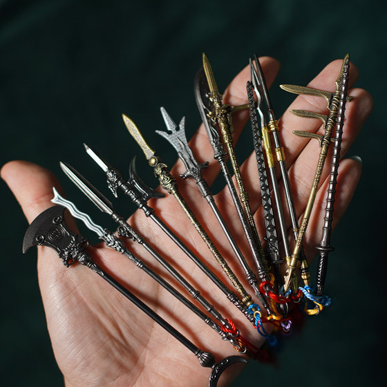 Metal mini small weapon boy toy weapon model ancient martial arts three kingdoms surrounding nations without opening blade
