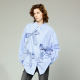 UOOYAA/Wuya tie bow striped shirt

