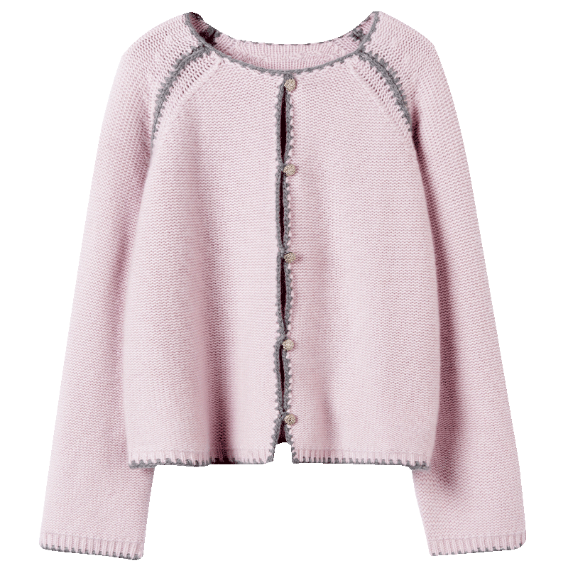 So beautiful that it will make you confident ~ 100 pure cashmere hand-stitched shell embroidered long-sleeved knitted cashmere cardigan for women in autumn and winter