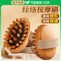 Meridian Massage Brush for Whole Body Use, with Pulse-Clearing Function, for Tendon and Liver-Gallbladder Fat Burning, Abdominal Massage, Soft Brush, Gua Sha Tool