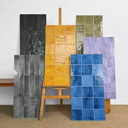 Retro Gradient Plaid Tiles French Bathroom Tiles Bathroom Kitchen Balcony Glass Wall Tiles Handmade Tiles Replacement
