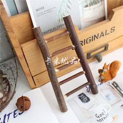 Zakka Background Photography Props Handmade Wooden Ladder Photography Props Natural Creative