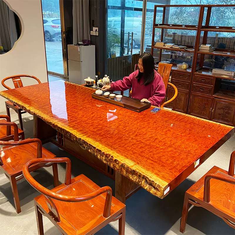 原木花梨茶桌面