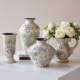 Vase ornaments new Chinese style ice cracked glaze blue and white porcelain vase ceramic living room hydroponic home decoration retro high-end sense
