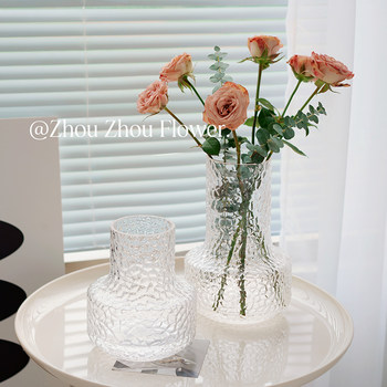 Zhou Zhoujia.com red glacier pattern flower bottle flower arrangement ornament
