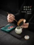 thuyền trà gốm Tao Fuqi Ánh Sáng Sang Trọng Handmade Trà Tre Trà Bít Tết Lưu Trữ Di Động Bộ Kung Fu Trà Đạo Biểu Diễn Nghệ Thuật Trà thuyền trà dưỡng ấm thuyền trà tử sa 