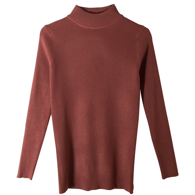 
Half-turtleneck sweater women's bottoming shirt 2025 autumn and winter new slim-fitting and stylish inner top tight-fitting mid-collar sweater