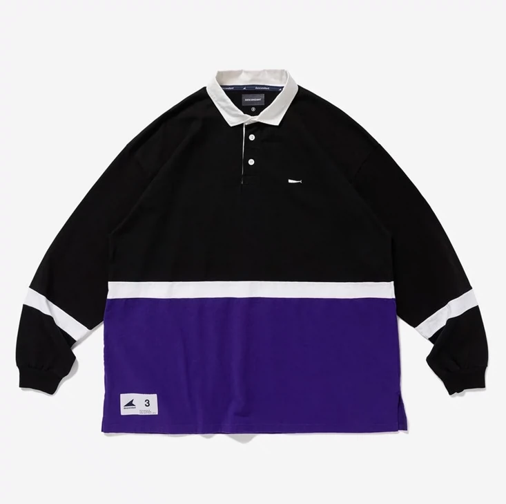 大D巢舍代购DESCENDANT PUBA POLO LS 23AW 条纹POLO衫-Taobao