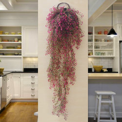 Artificial Golden Bell Willow Wall Hanging Flower Vine Living Room Green Plant Hanging Plant Indoor Fake Flower Vine Wall Decoration Flower
