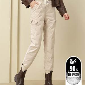 
Down pants women's outer wear winter 2025 new thickened cotton pants small fashion workwear pants