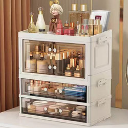 Cosmetics Storage Box, Dressing Table Storage Rack, Desktop High-End Large-Capacity Bathroom Skin Care Organizer Cabinet, New Model