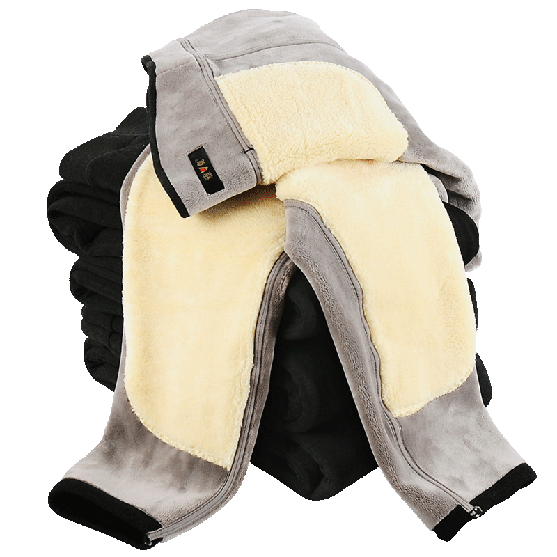 Yalu plus fertilizer, increase warm pants, men's plus velvet thickened autumn pants, large size high waist, fat man winter bottom pants