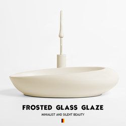 Creative and Unique Ceramic Countertop Washbasin, Bathroom Art Washbasin, Balcony Washbasin, Single Basin