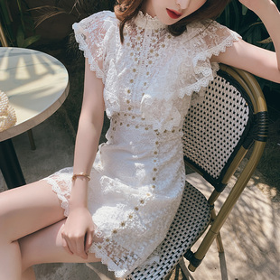 语诚白色洋装小礼服连衣裙