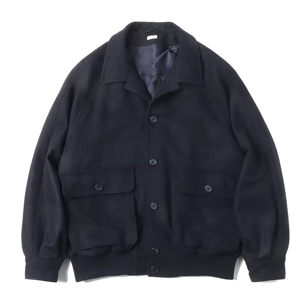 代购A.PRESSE Cashmere Light Flannel Blouson 翻领羊绒夹克23AW-Taobao