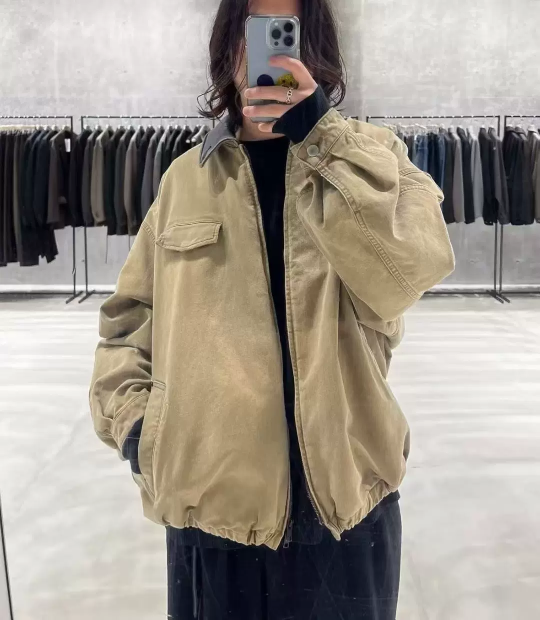 25aw goldwin 0 wool fleece hood ダークラバ Wool Fleece Hoodie