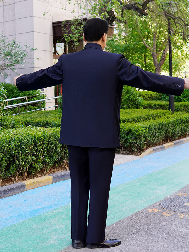 Veste De Costume Zhongshan à Rayures Pour Homme – Blazer