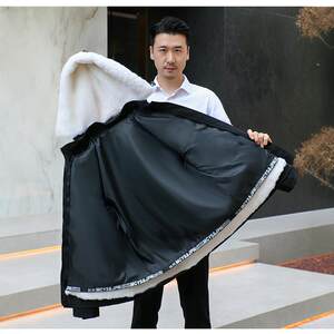 
Australian sheepskin coat men's fur integrated genuine leather pure wool inner liner stand collar jacket middle-aged and elderly thickened stand collar leather jacket
