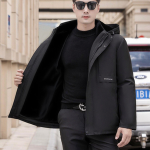 
Real sheepskin-in-one removable hat-coat thickened wool inner liner for men's leather jacket warm leather jacket