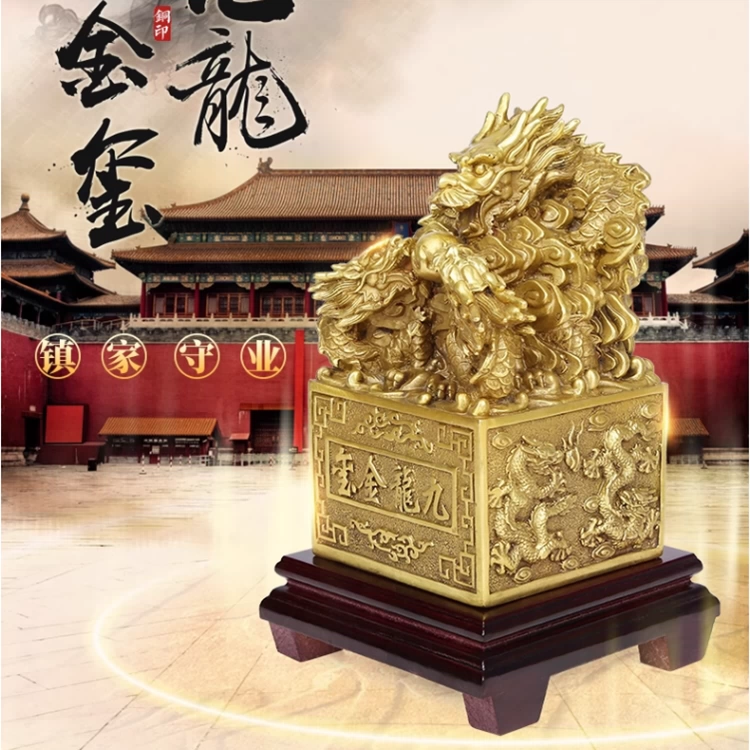 铜虎符摆件古玩铜器实心虎符印章兵符权力信物家居办公室装饰摆设