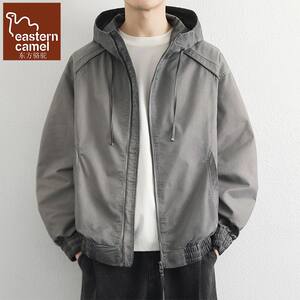 
Oriental Camel Spring and Autumn Hooded Jacket Men's Premium Workwear Jacket Youth Casual Tie-Dye Loose Top