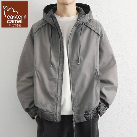 
Oriental Camel Spring and Autumn Hooded Jacket Men's Premium Workwear Jacket Youth Casual Tie-Dye Loose Top